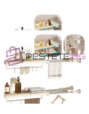 Регулируем рафт за съхранение телескопичен с вендузи прибиращ се 50-80см